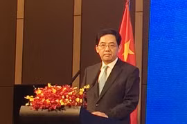 洪小勇大使在招待会上致辞