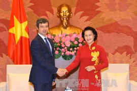 越南国会主席阮氏金银会见意大利司法部部长安德烈亚·奥尔朗多