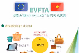 图表新闻：EVFTA 欧盟对越南部分工业产品的关税优惠