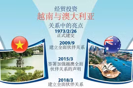图表新闻：经贸投资——越南与澳大利亚 关系中的亮点