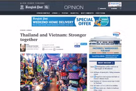 泰国媒体高度评价泰越两国关系的发展展望。（图片来源：Bangkok Post）
