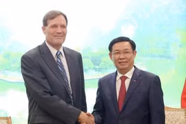 政府副总理王廷惠会见USAID驻越首席代表迈克尔·格林。（图片来源：越通社）