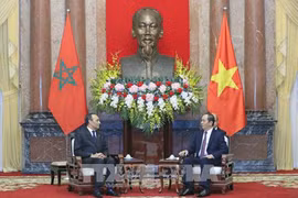 越南国家主席陈大光会见摩洛哥众议院议长哈比博·马勒克