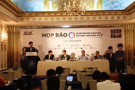 2017年越韩饮食与文化节新闻发布会场景。