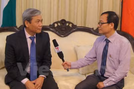 越南驻印大使孙生成就两国关系接受越通社驻印记者的采访。