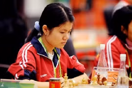 越南棋手范黎草原在比赛中。（图片来源：体育报）