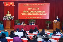 越共中央政治局委员、中央书记处常务书记丁世兄出席并发表讲话（图片来源：越通社） 