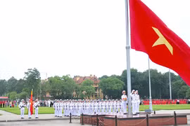升旗仪式。（图片来源：越南之声）