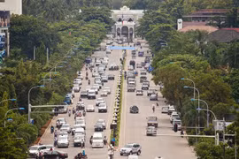 附图：老挝​街道。