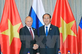 越南国家主席陈大光会见俄罗斯总统普京