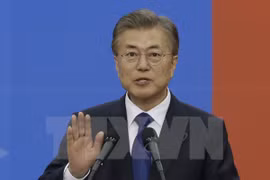 韩国总统文在寅。（图片来源：AFP）