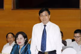 交通运输部副部长阮玉东在新闻发布会上发表讲话。