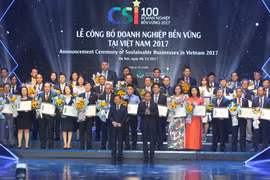 国家副主席邓氏玉盛出席2017年越南可持续发展企业百强名单公布仪式