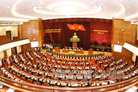 越南共产党第十二届中央委员会第六次全体会议场景。（图片来源：越通社）
