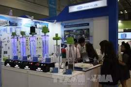 2017年越南国际环保产业博览会的一个展位（图片来源：越通社）