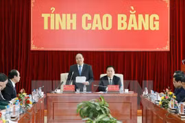 阮春福总理在会议上发表讲话（图片来源：越通社）