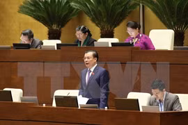 第十四届国会第四次会议：财政部长丁进勇接受国会代表质询