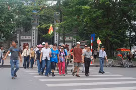 赴河内旅游的游客