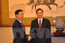 越共中央宣教部部长武文赏会见中共中央宣传部部长刘奇葆