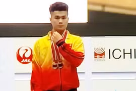 越南举重运动员赖嘉诚。（图片来源：因特网）