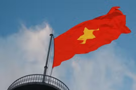 越南金星红旗。（图片来源：越通社）