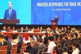 亚太经合组织第23届贸易部长会议全景。（图片来源：人民报网）