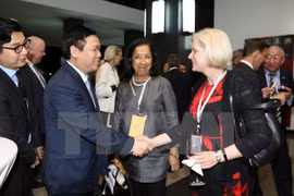 王廷惠副总理会见亚洲地区各一流跨国企业总裁和首席执行官。