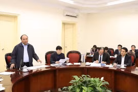 越南政府总理阮春福在会上发表讲话（图片来源：越通社）