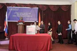 捐款活动现场（图片来源：越通社）