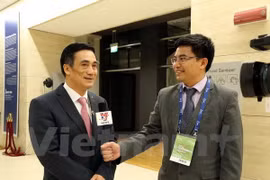 越南财政部副部长陈春河接受越通社记者采访（图片来源：越通社）