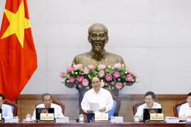 越南政府总理阮春福在会上发表讲话。（图片来源：越通社）