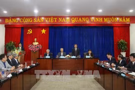 工作会谈现场（图片来源：越通社）