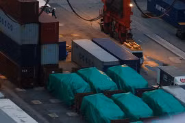 被香港扣留的新加坡军队装甲车