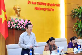 国会副主席冯国显在会上发表讲话。（图片来源：越通社）