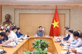 越南政府副总理陈红河主持召开会议。图自越通社