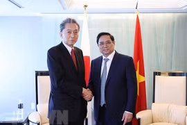 越南政府总理范明政会见日本前首相鸠山由纪夫