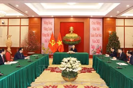 越共中央总书记、国家主席阮富仲与古巴共产党中央委员会第一书记劳尔·卡斯特罗通电话