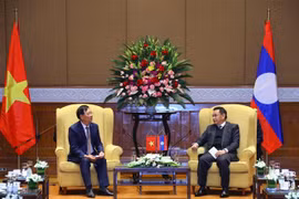 越老友好协会主席陈文髓礼节性拜会老挝国会主席赛宋蓬·丰威汉