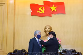 联合国驻越协调员获得致力于教育事业纪念章