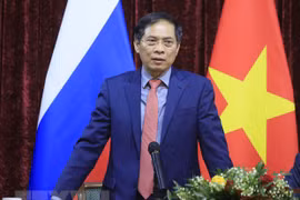 裴青山会见驻俄罗斯大使馆工作人员和在俄越南人代表