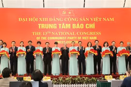 越南共产党第十三次全国代表大会新闻中心正式启用