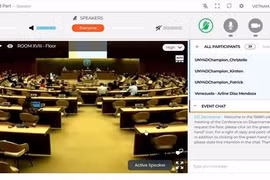 越南青年代表参加日内瓦裁军谈判会议并发表演讲