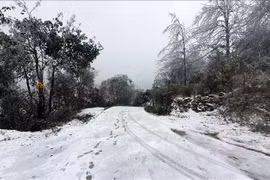 老街省出现雨雪天气