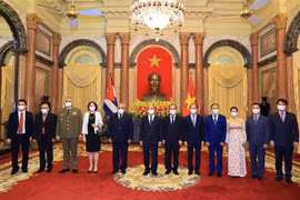 国家主席阮春福接收4国新任驻越大使递交的国书