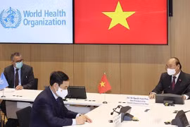 阮春福与世卫组织总干事举行工作座谈