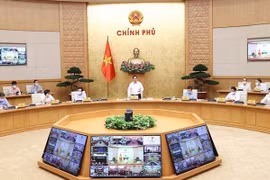 政府总理范明政与全国63个省市和县市视频连线讨论疫情防控工作