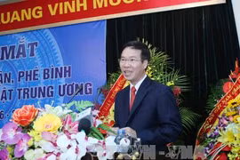 中央宣教部部长武文赏在亮相仪式上致辞。