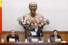 阮春福总理在会议上发表讲话（图片来源：越通社）
