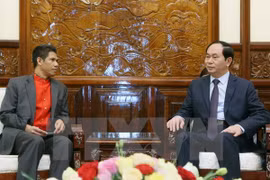 越南国家主席陈大光会见东帝汶驻越南大使（图片来源：越通社）
