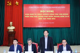 外国非政府组织工作委员会主任裴青山在会议上发表讲话（图片来源：dangcongsan.vn）